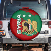 Syria National Emblem Spare Tire Cover with Map and Flag Pattern