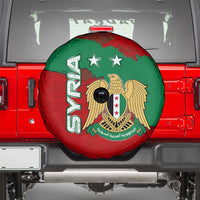 Syria National Emblem Spare Tire Cover with Map and Flag Pattern