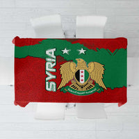Syria National Emblem Tablecloth with Map and Flag Pattern