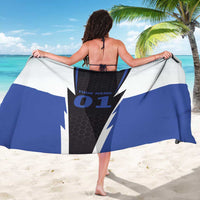 Personalized Bass Fishing Sarong Jumping Fish and Blue White Lightning Pattern Design - Wonder Print Shop