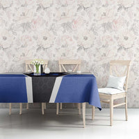 Personalized Bass Fishing Tablecloth Jumping Fish and Blue White Lightning Pattern Design - Wonder Print Shop