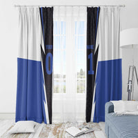 Personalized Bass Fishing Window Curtain Jumping Fish and Blue White Lightning Pattern Design - Wonder Print Shop