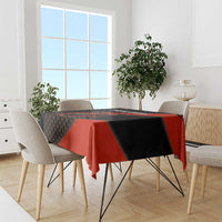 Personalized Bowling Tournament Tablecloth Ball Strike Black And Red Custom Bowling Team - Wonder Print Shop