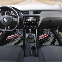Custom Bike Shirt Racing Motocross Car Mats American Flag and Black Hexagon Lightning Graphic Design - Wonder Print Shop