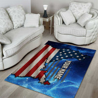 Custom American Flag Universe Patriotic Area Rug Blue Galaxy Sky Graphic Design - Wonder Print Shop