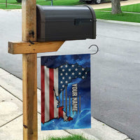 Custom American Flag Universe Patriotic Garden Flag Blue Galaxy Sky Graphic Design - Wonder Print Shop