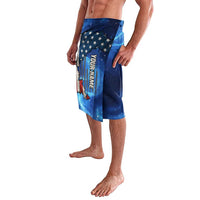 Custom American Flag Universe Patriotic Lavalava Blue Galaxy Sky Graphic Design - Wonder Print Shop