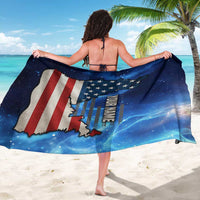 Custom American Flag Universe Patriotic Sarong Blue Galaxy Sky Graphic Design - Wonder Print Shop