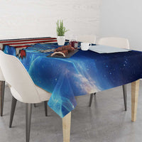 Custom American Flag Universe Patriotic Tablecloth Blue Galaxy Sky Graphic Design - Wonder Print Shop
