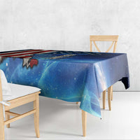 Custom American Flag Universe Patriotic Tablecloth Blue Galaxy Sky Graphic Design - Wonder Print Shop