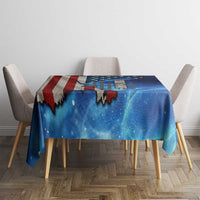 Custom American Flag Universe Patriotic Tablecloth Blue Galaxy Sky Graphic Design - Wonder Print Shop