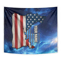 Custom American Flag Universe Patriotic Tapestry Blue Galaxy Sky Graphic Design - Wonder Print Shop