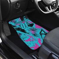 Personalized Ride Like a Girl Car Mats Motocross Graphic and Turquoise Pink Graffiti Design - Wonder Print Shop