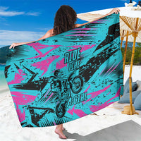 Personalized Ride Like a Girl Sarong Motocross Graphic and Turquoise Pink Graffiti Design - Wonder Print Shop
