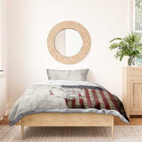 Walleye Fishing Bedding Set American Flag Vintage Design and Custom Name Option - Wonder Print Shop