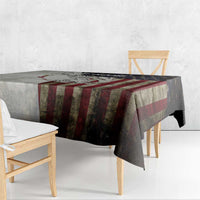 Walleye Fishing Tablecloth American Flag Vintage Design and Custom Name Option - Wonder Print Shop