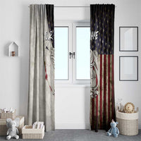Walleye Fishing Window Curtain American Flag Vintage Design and Custom Name Option - Wonder Print Shop