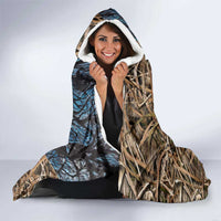 Redfish Splashing in Marsh Grass Hooded Blanket Custom Name and Nature Background Design - Wonder Print Shop