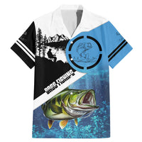 Largemouth Bass Fishing Underwater Graphic Family Matching Mermaid Dress and Hawaiian Shirt Mountain Silhouette and Custom Name Design - Wonder Print Shop