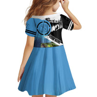 Largemouth Bass Fishing Underwater Graphic Family Matching Off Shoulder Short Dress and Hawaiian Shirt Mountain Silhouette and Custom Name Design - Wonder Print Shop