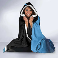 Largemouth Bass Fishing Underwater Graphic Hooded Blanket Mountain Silhouette and Custom Name Design - Wonder Print Shop