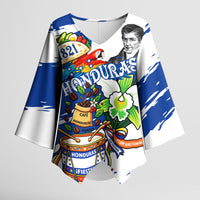 Honduras Independence Day Kimono Sleeve Blouse Honduran Cultural Heritage Patriotic Symbols Vibrant