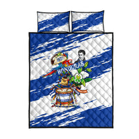 Honduras Independence Day Quilt Bed Set Honduran Cultural Heritage Patriotic Symbols Vibrant