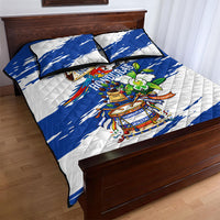 Honduras Independence Day Quilt Bed Set Honduran Cultural Heritage Patriotic Symbols Vibrant