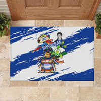 Honduras Independence Day Rubber Doormat Honduran Cultural Heritage Patriotic Symbols Vibrant