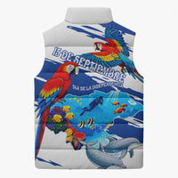 Honduras Independence Day Sleeveless Puffer Jacket Honduran Cultural Heritage Patriotic Symbols Vibrant