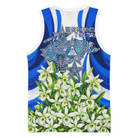 Honduras Independence Day Basketball Jersey Mayan Temple White Orchid Patriotic