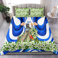 Honduras Independence Day Bedding Set Mayan Temple White Orchid Patriotic
