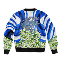 Honduras Independence Day Bomber Jacket Mayan Temple White Orchid Patriotic
