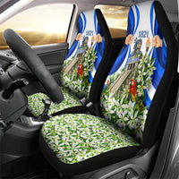 Honduras Independence Day Car Seat Cover Mayan Temple White Orchid Patriotic