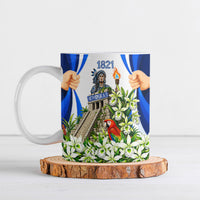 Honduras Independence Day Ceramic Mug Mayan Temple White Orchid Patriotic