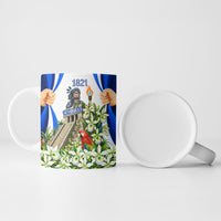 Honduras Independence Day Ceramic Mug Mayan Temple White Orchid Patriotic