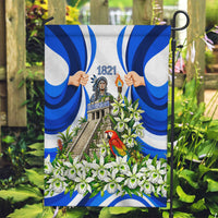Honduras Independence Day Garden Flag Mayan Temple White Orchid Patriotic