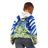 Honduras Independence Day Kid Hoodie Mayan Temple White Orchid Patriotic