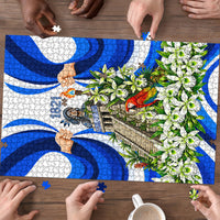 Honduras Independence Day Puzzle Mayan Temple White Orchid Patriotic