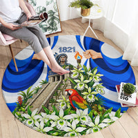 Honduras Independence Day Round Carpet Mayan Temple White Orchid Patriotic