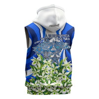 Honduras Independence Day Sleeveless Hoodie Mayan Temple White Orchid Patriotic