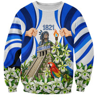 Honduras Independence Day Sweatshirt Mayan Temple White Orchid Patriotic