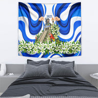 Honduras Independence Day Tapestry Mayan Temple White Orchid Patriotic