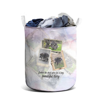 Jimothy The Raccoon Short Spines Long Story Laundry Basket Vintage Polaroid Scrapbook Photography Collage