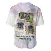 Jimothy The Raccoon Short Spines Long Story Baseball Jersey Vintage Polaroid Scrapbook Photography Collage
