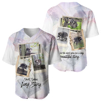 Jimothy The Raccoon Short Spines Long Story Baseball Jersey Vintage Polaroid Scrapbook Photography Collage