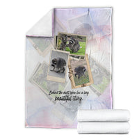 Jimothy The Raccoon Short Spines Long Story Blanket Vintage Polaroid Scrapbook Photography Collage