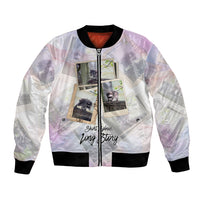 Jimothy The Raccoon Short Spines Long Story Bomber Jacket Vintage Polaroid Scrapbook Photography Collage