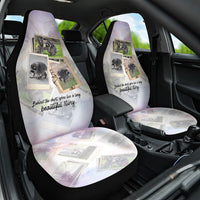 Jimothy The Raccoon Short Spines Long Story Car Seat Cover Vintage Polaroid Scrapbook Photography Collage