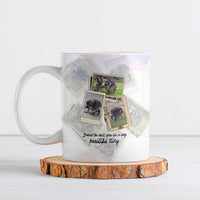 Jimothy The Raccoon Short Spines Long Story Ceramic Mug Vintage Polaroid Scrapbook Photography Collage